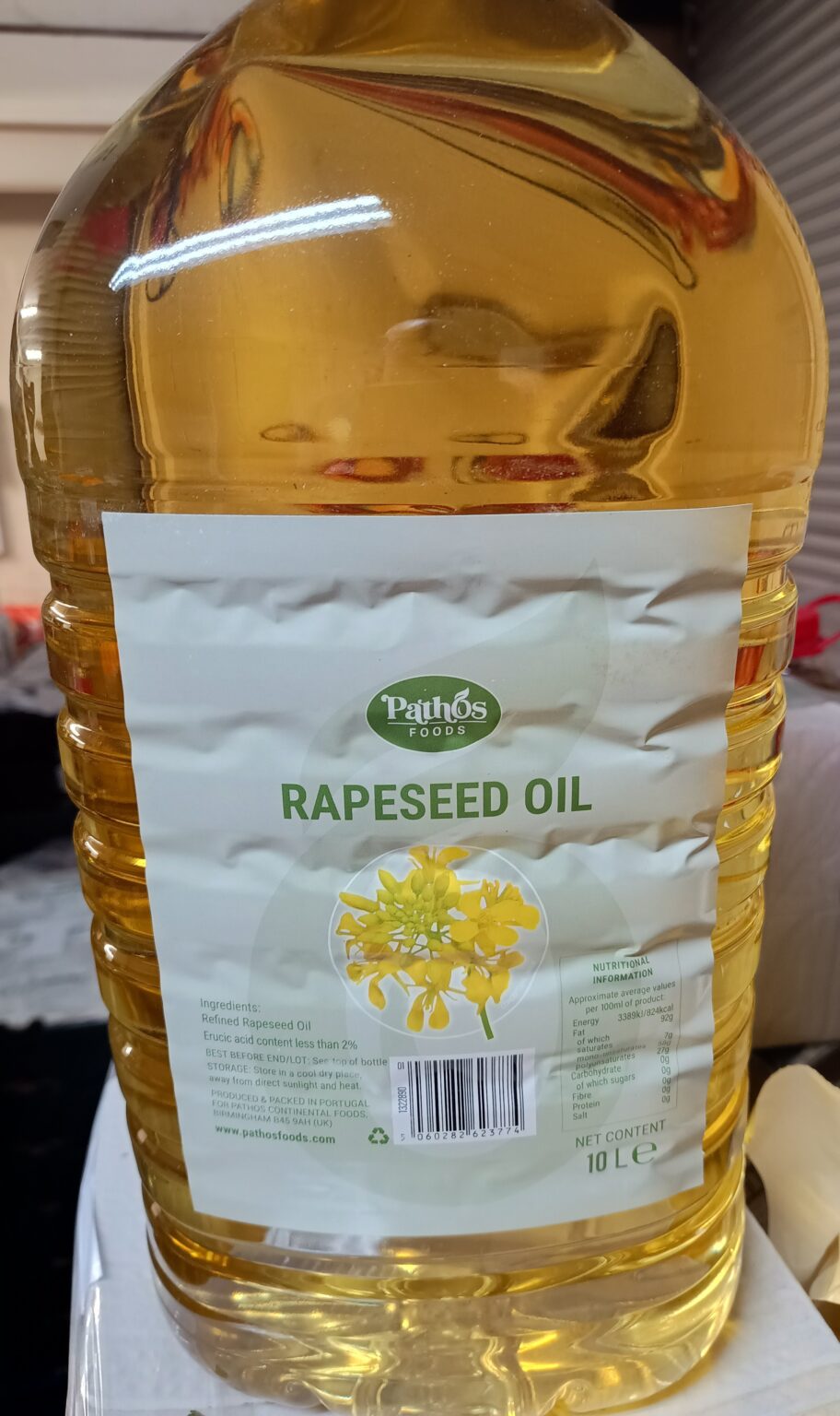 Pathos Pure Top Quality Rapeseed Oil (10 Ltrs) New Handy Pack - Torbay ...